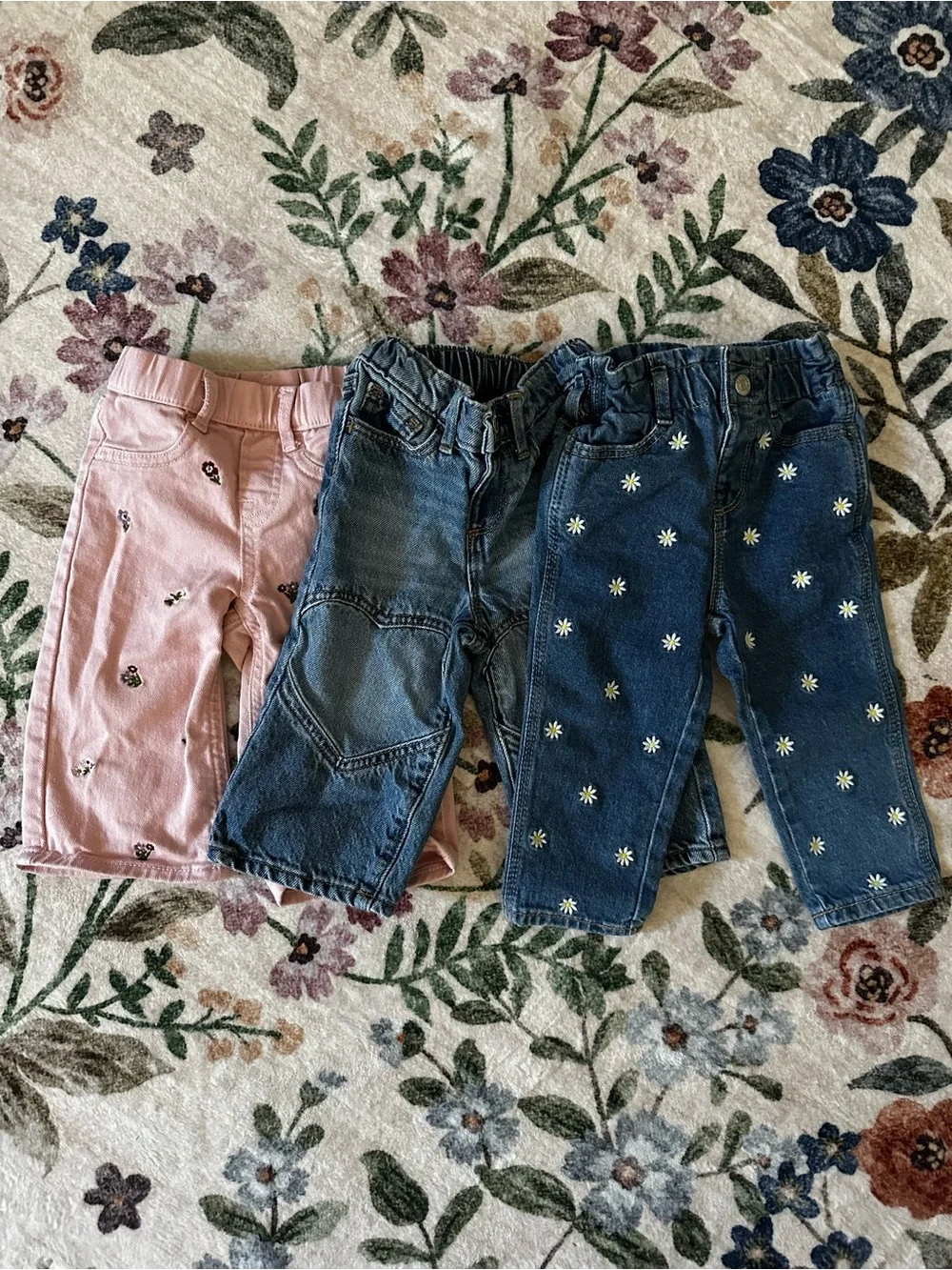 BabyGap Denim Floral & Denim Mix Bottoms 12-18 months/18-24 months